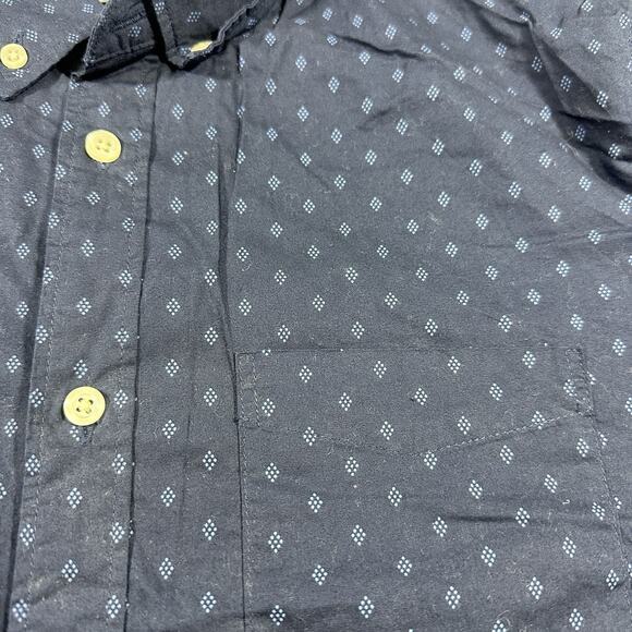 Gap‎ Button Down Shirt Mens Large Blue Untucked Collared Geometric Print - Picture 2 of 9